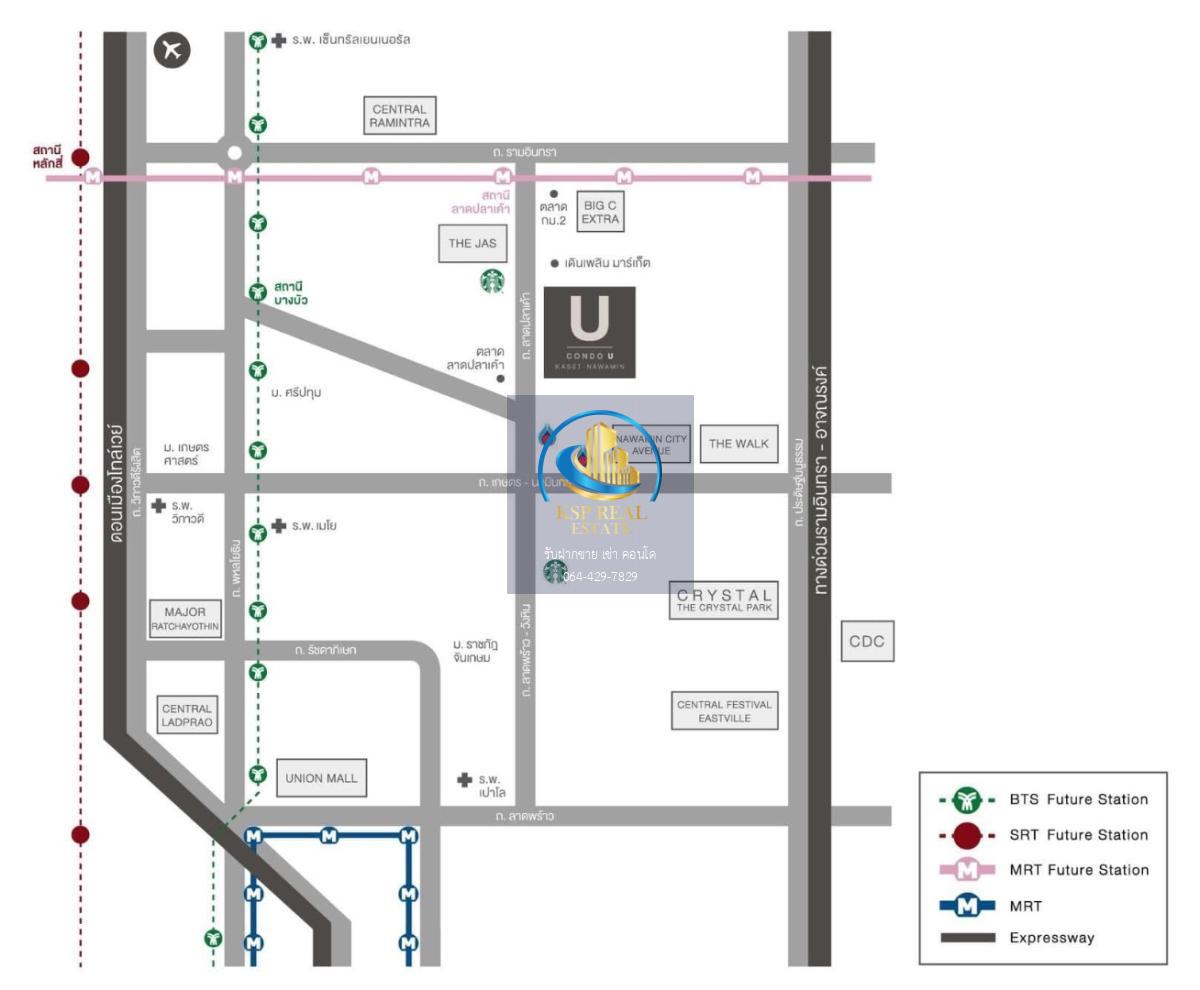 ให้เช่า คอนโด :  U Kaset-Nawamin