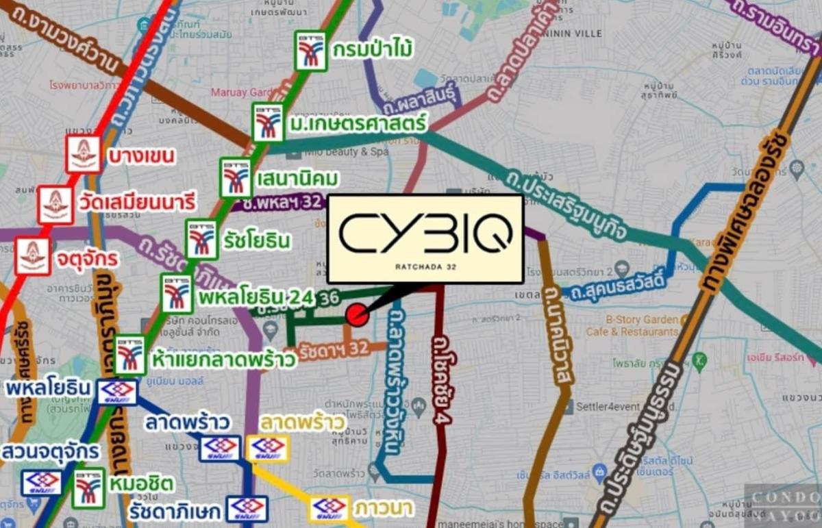 ให้เช่า คอนโด : Cybiq Ratchada 32