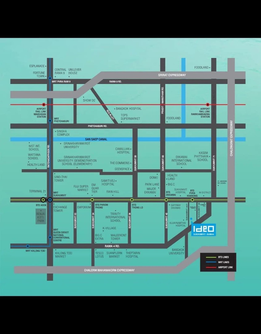 ให้เช่า คอนโด : IDEO Sukhumvit - Rama 4