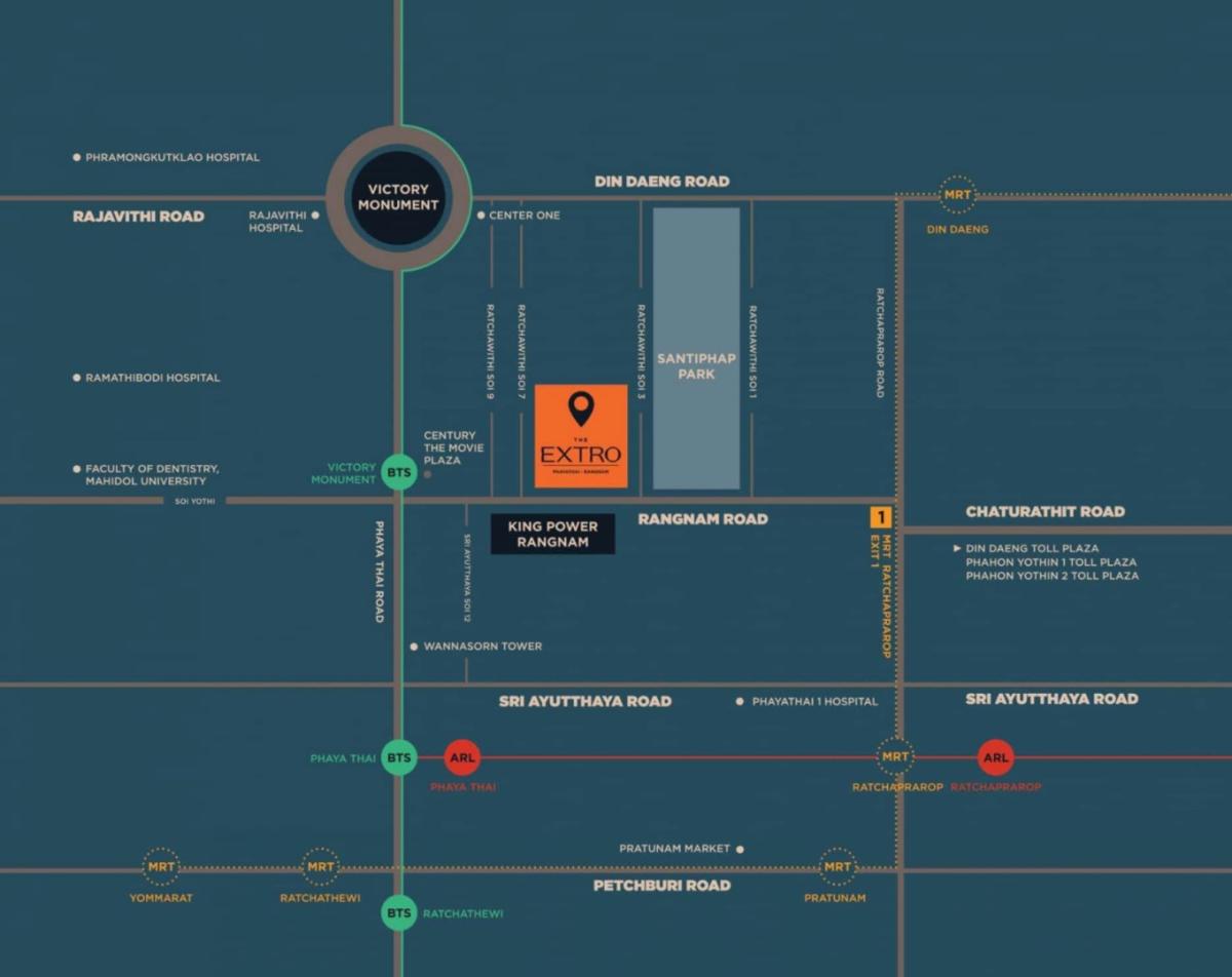 ให้เช่า คอนโด : The Extro Phayathai-Rangnam