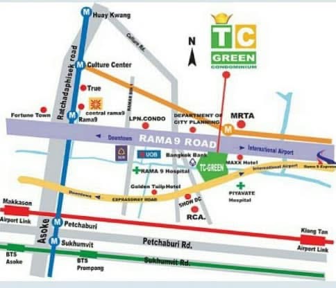 ให้เช่า คอนโด : TC GREEN RAMA9 